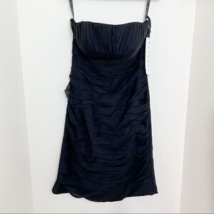 NWT Bill Levkoff Strapless Black Mini Dress